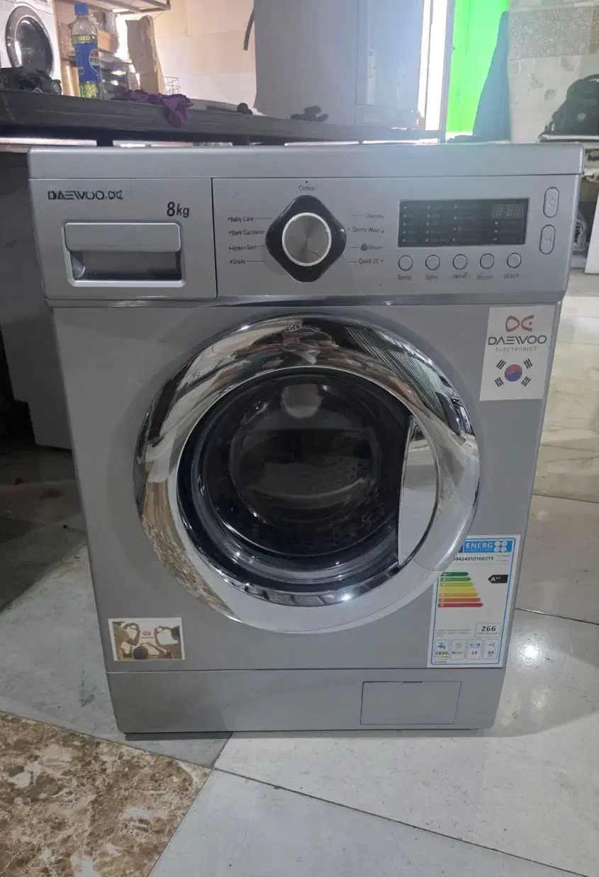 ماشین لباسشویی دوو8کیلویی|ماشین لباسشویی و خشک‌کن لباس|تهران, نیروی هوایی (پیروزی)|دیوار
