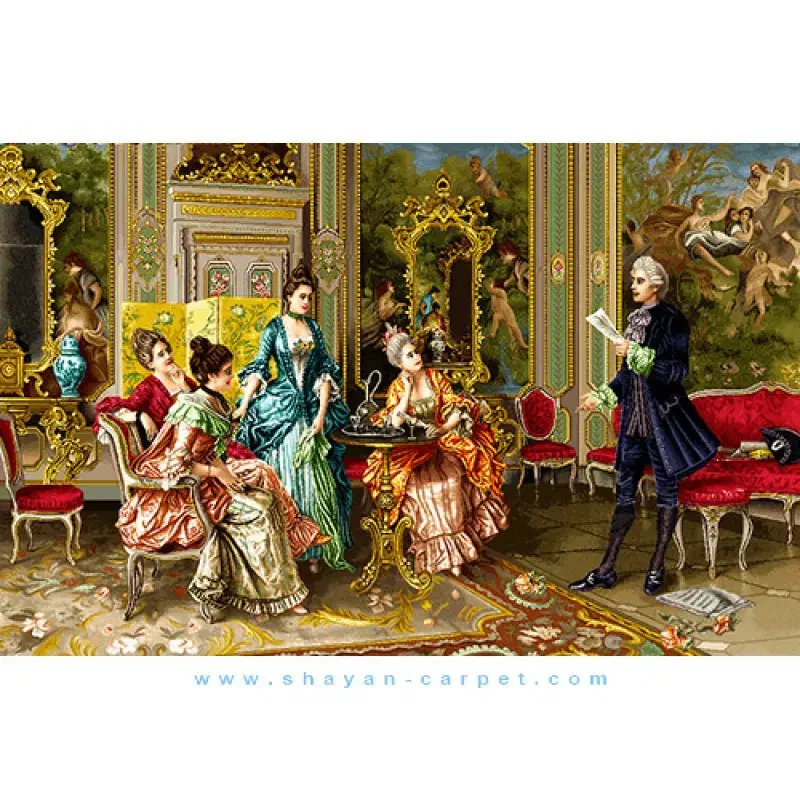 نخ و نقشه شاعرجوان|تابلو فرش|کرمانشاه, |دیوار