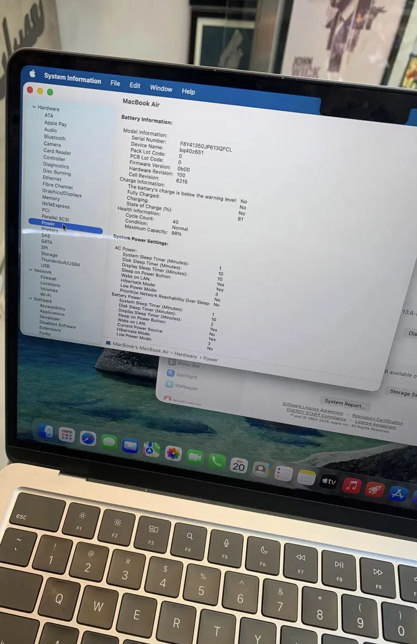 سایکل ۴۰ با گارانتی ۲ ماههMacBook M3مک بوک ایر|رایانه همراه|تهران, صادقیه|دیوار