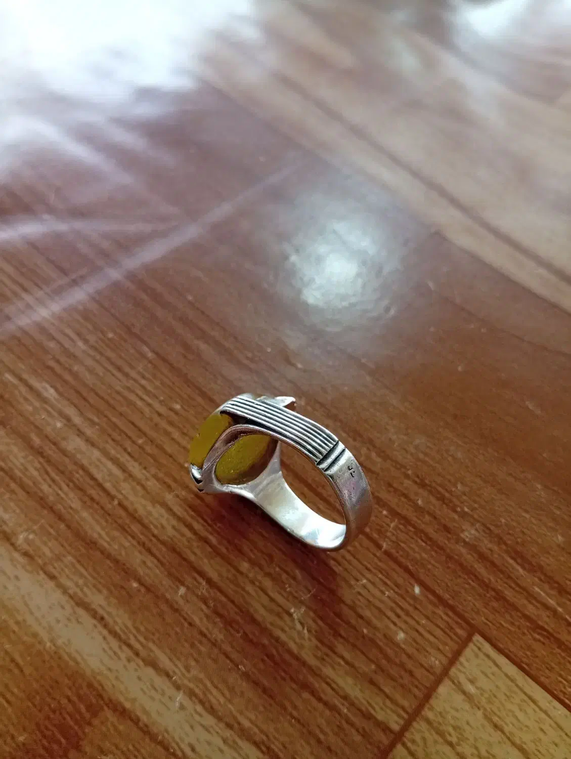 انگشتر نقره عقیق زرد اصل شرف‌الشمس|جواهرات|اردبیل, |دیوار