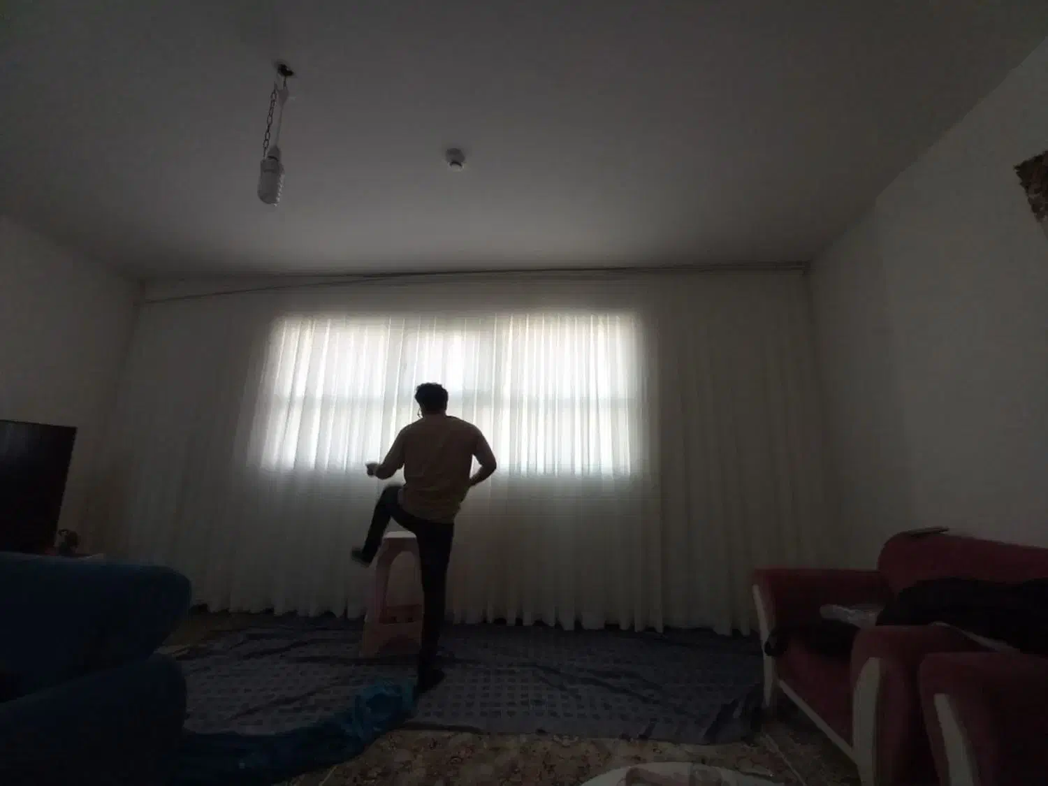 پرده حریر بسیار تمیزونو به همراه متقال و دکور|پرده، رانر، رومیزی|قم, پردیسان|دیوار