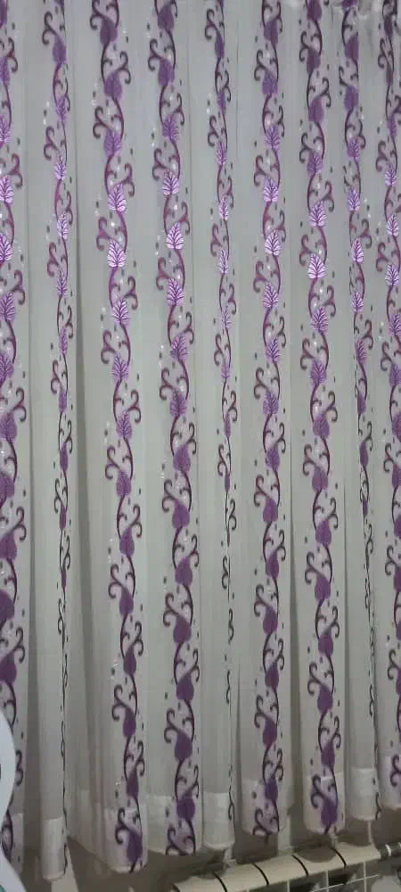 پرده حریر طرحدار|پرده، رانر، رومیزی|بندر انزلی, کارآموزی|دیوار