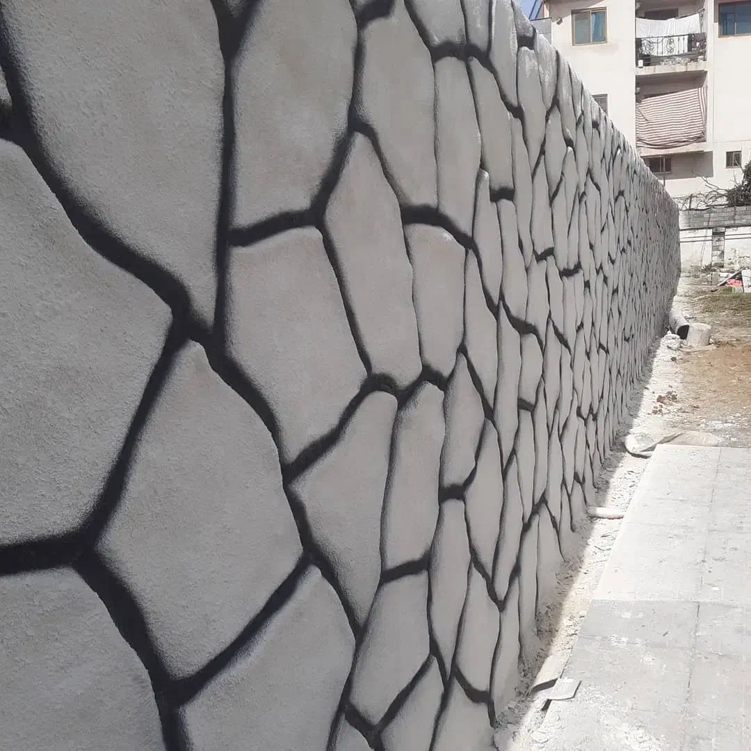 سیمانکاری طرح سنگ تنه درخت|خدمات پیشه و مهارت|املش, |دیوار