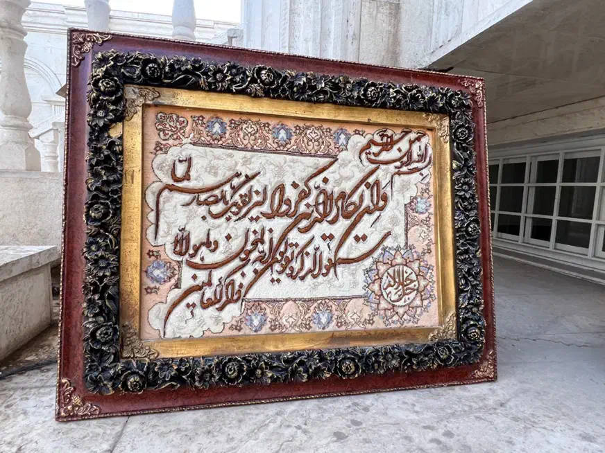 تابلو فرش دستبافت ابریشمی|تابلو فرش|سیرجان, |دیوار