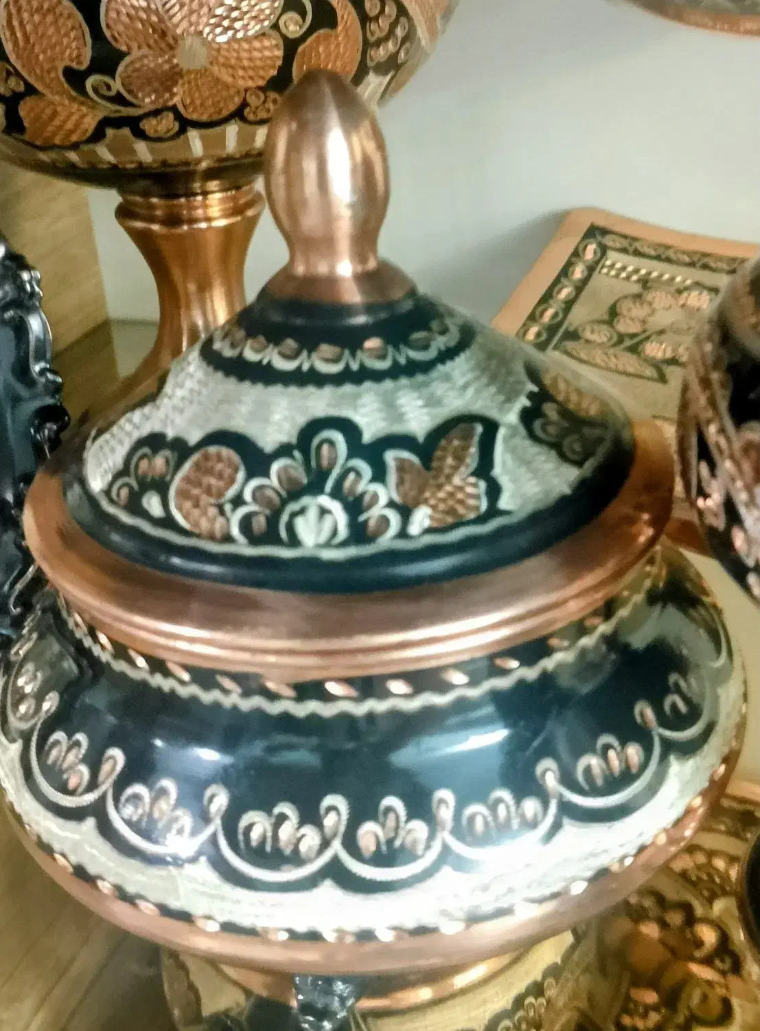 ظروف مسی نقره کوب|صنایع دستی و سایر لوازم تزئینی|شهریار, کردزار|دیوار