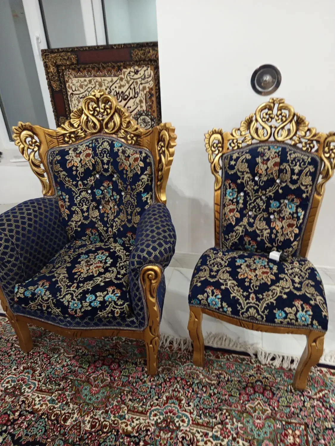 یکدست مبل سلطنطی 9نفره بفروش میرسد|مبلمان خانگی و میز عسلی|خورموج, |دیوار