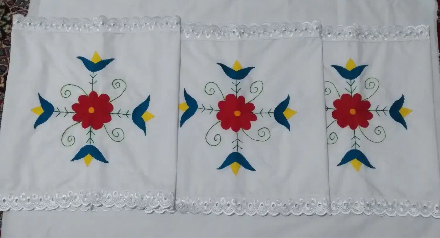 روبالشی  گلدوزی شده با دست|رختخواب، بالش، پتو|گرگان, |دیوار