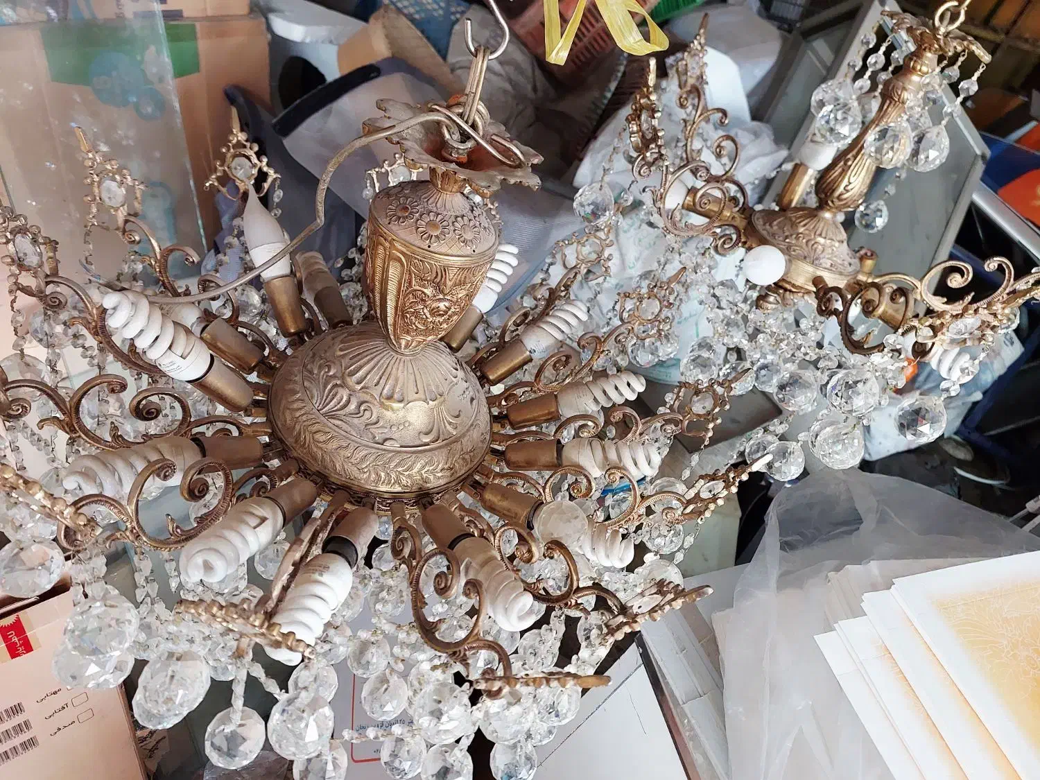 لوستر برنجی|لوستر و چراغ آویز|قزوین, |دیوار