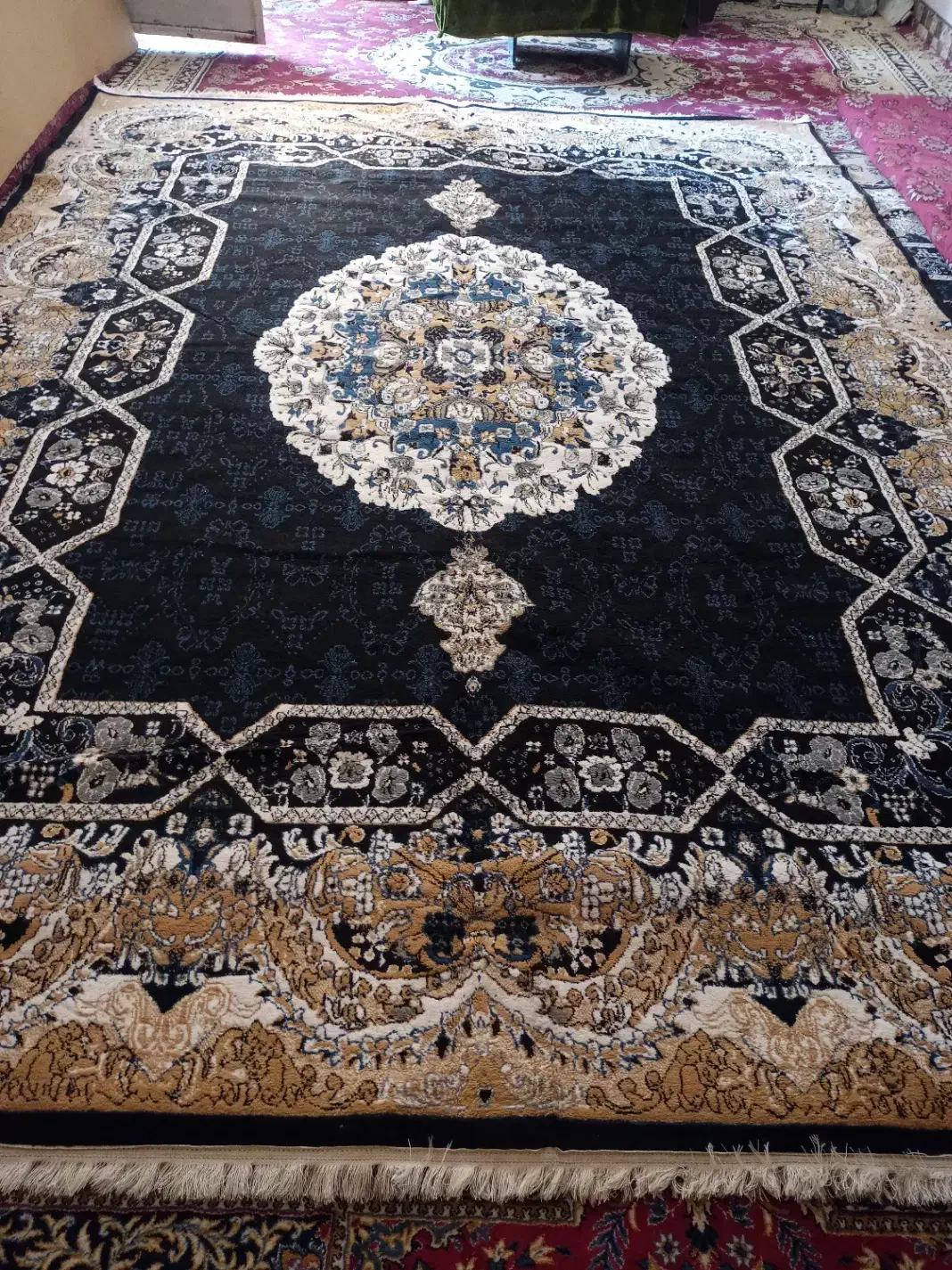 قالی 12متری 500 شانه|فرش|کارون, |دیوار