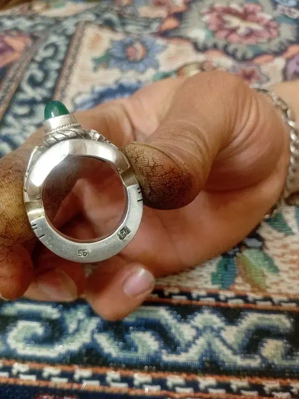 انگشتر شرف الشمس و دسته دلبر عقیق سبز|جواهرات|گنبد کاووس, |دیوار