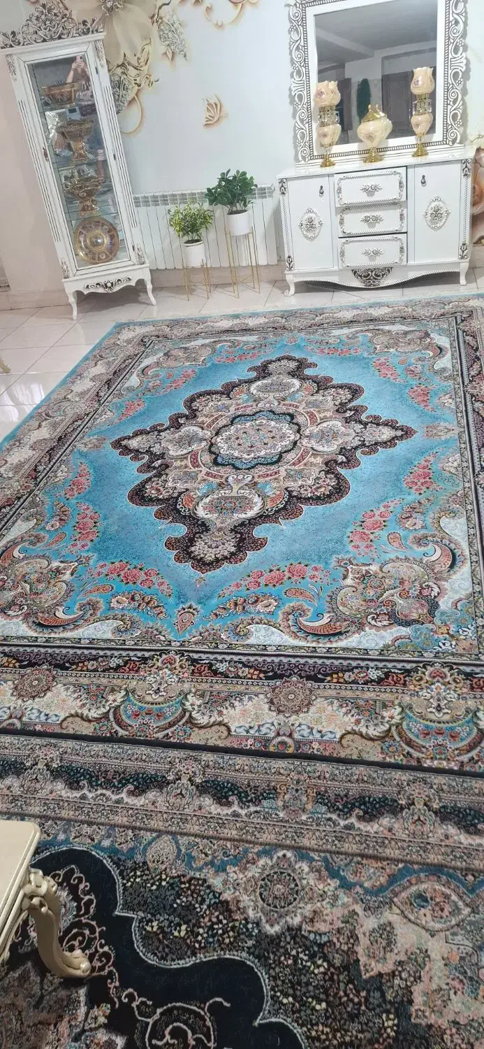 فرش ۱۲متری آبی فیروزه ای|فرش|قرچک, زیبا شهر|دیوار