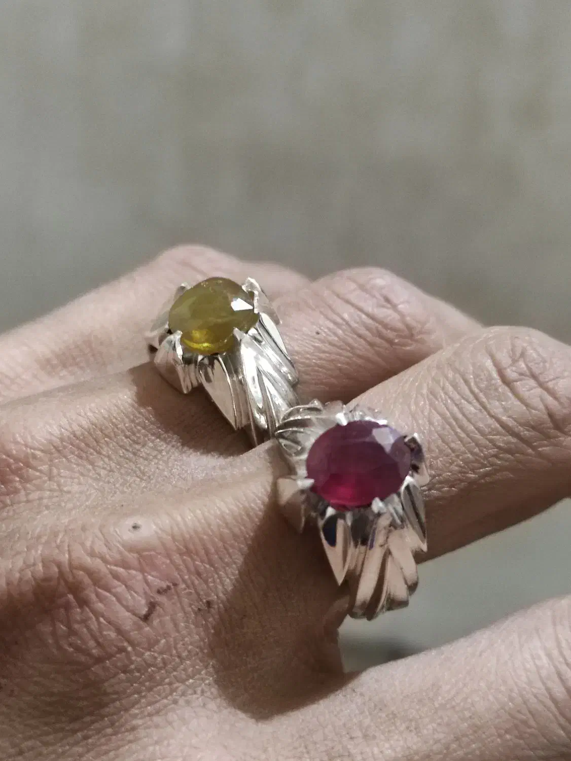 دوعدد انگشتر یاقوت معدنی|جواهرات|آزادشهر, |دیوار