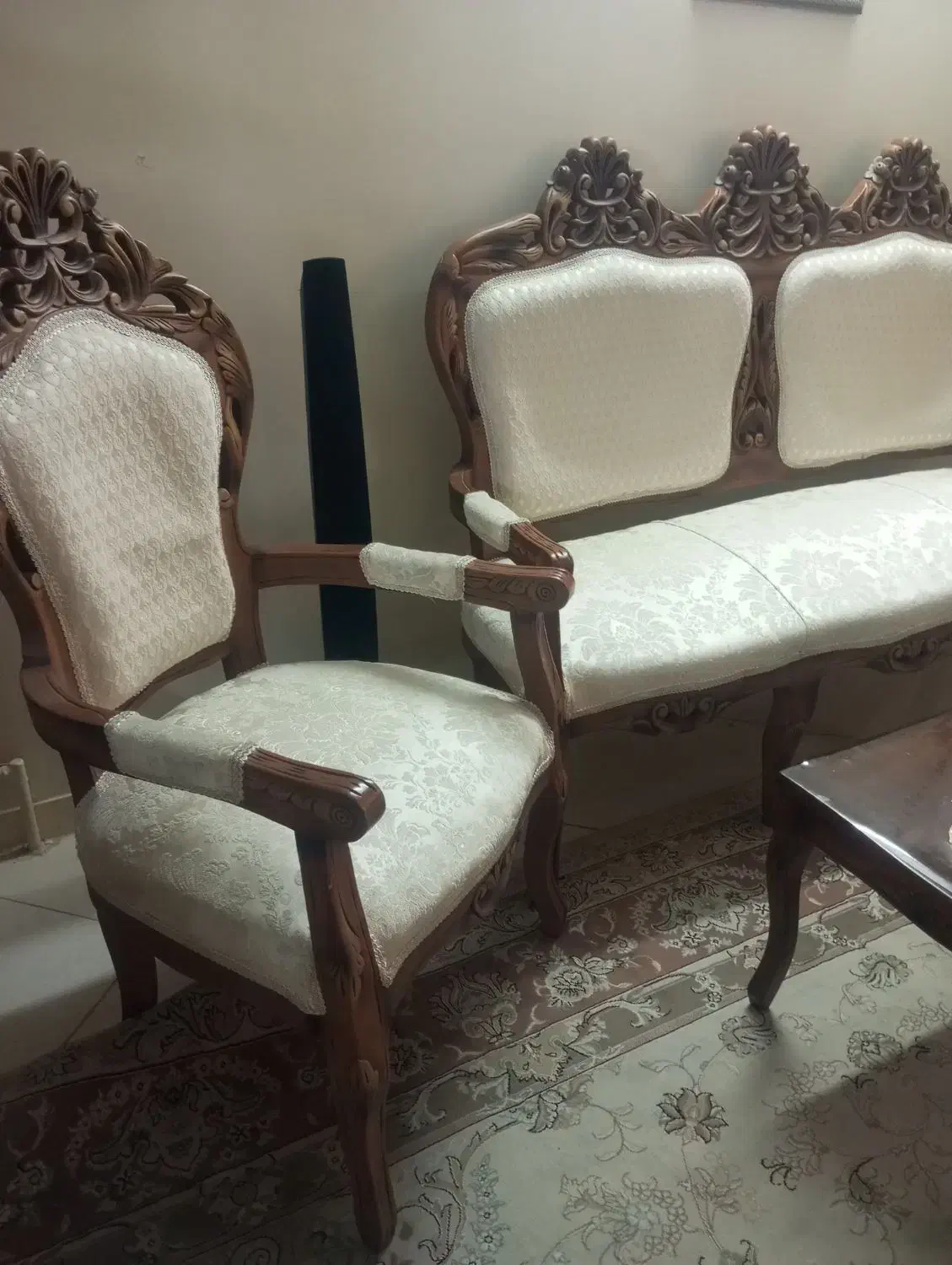 مبل 9نفره استیل در حد نو|مبلمان خانگی و میز عسلی|تهران, نیکنام|دیوار