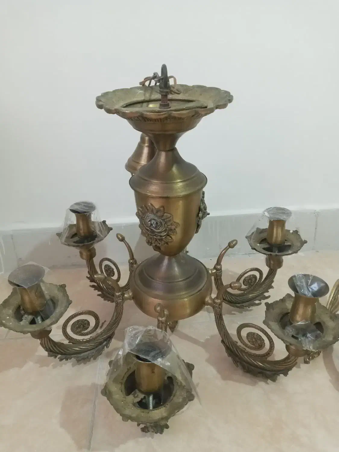 لوستر برنجی|لوستر و چراغ آویز|تهران, المهدی|دیوار