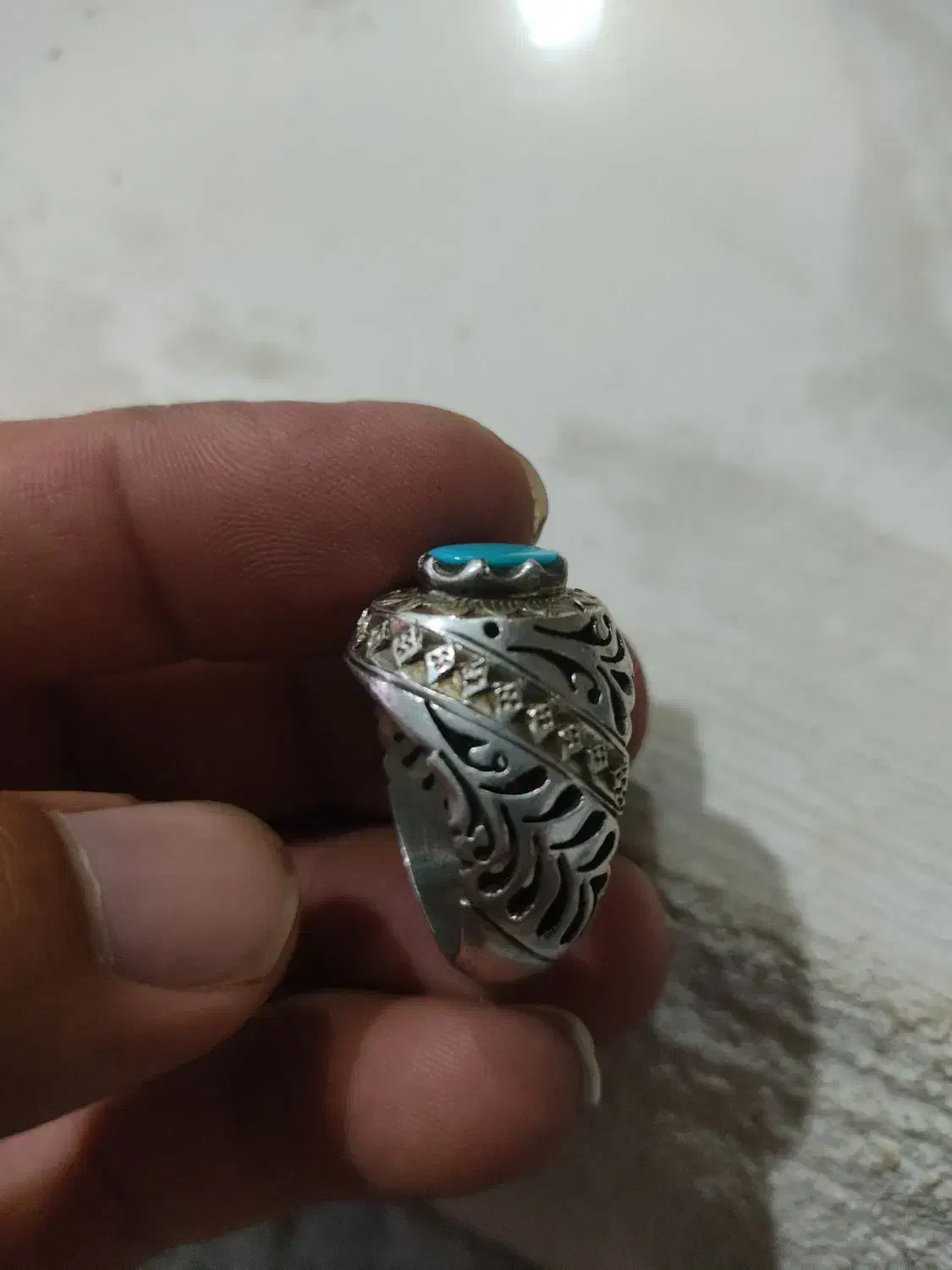 انگشتر اوپال و فیروزه|جواهرات|اندیمشک, |دیوار