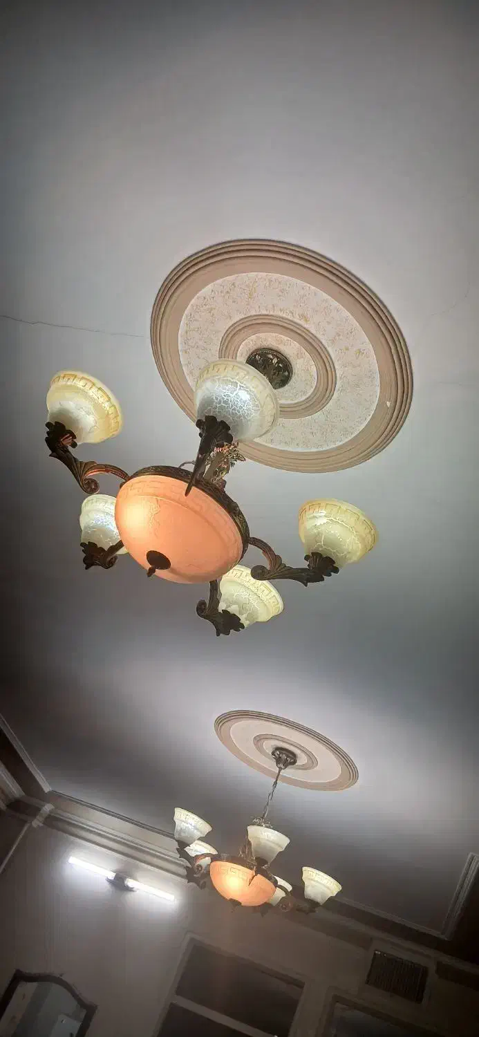 لوستر جفت پذیرایی و آشپزخانه|لوستر و چراغ آویز|شهریار, شهرک وائین|دیوار