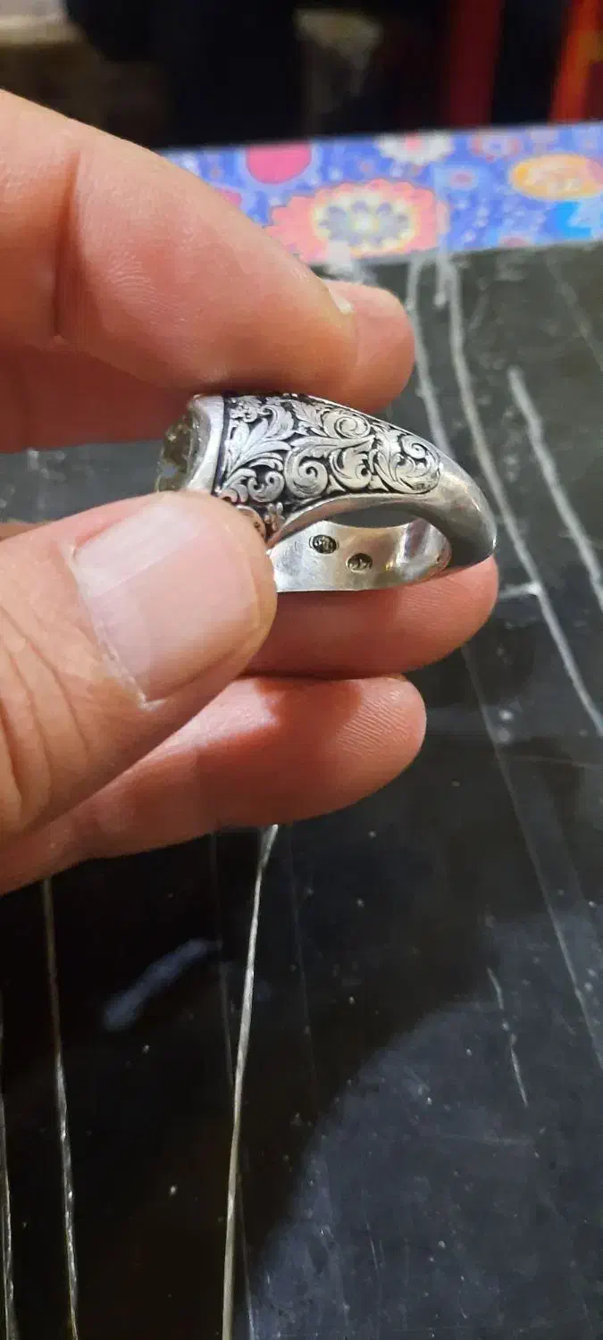 انگشتر موزنایت قلم کاری استاد الماسی|جواهرات|ارومیه, |دیوار