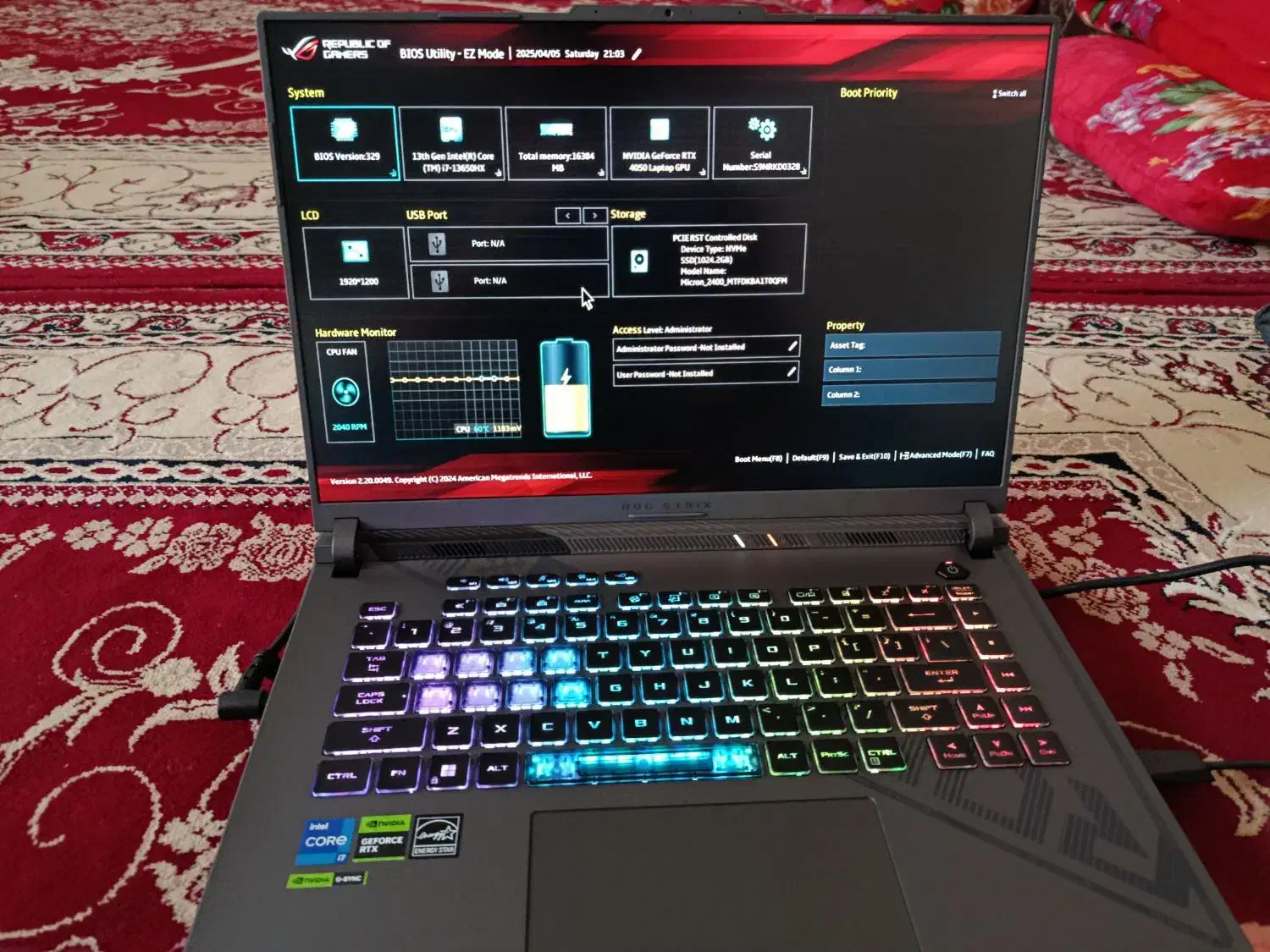 لپتاپ گیمینگ ROG Strix G16 مدل G614J|رایانه همراه|دزفول, |دیوار
