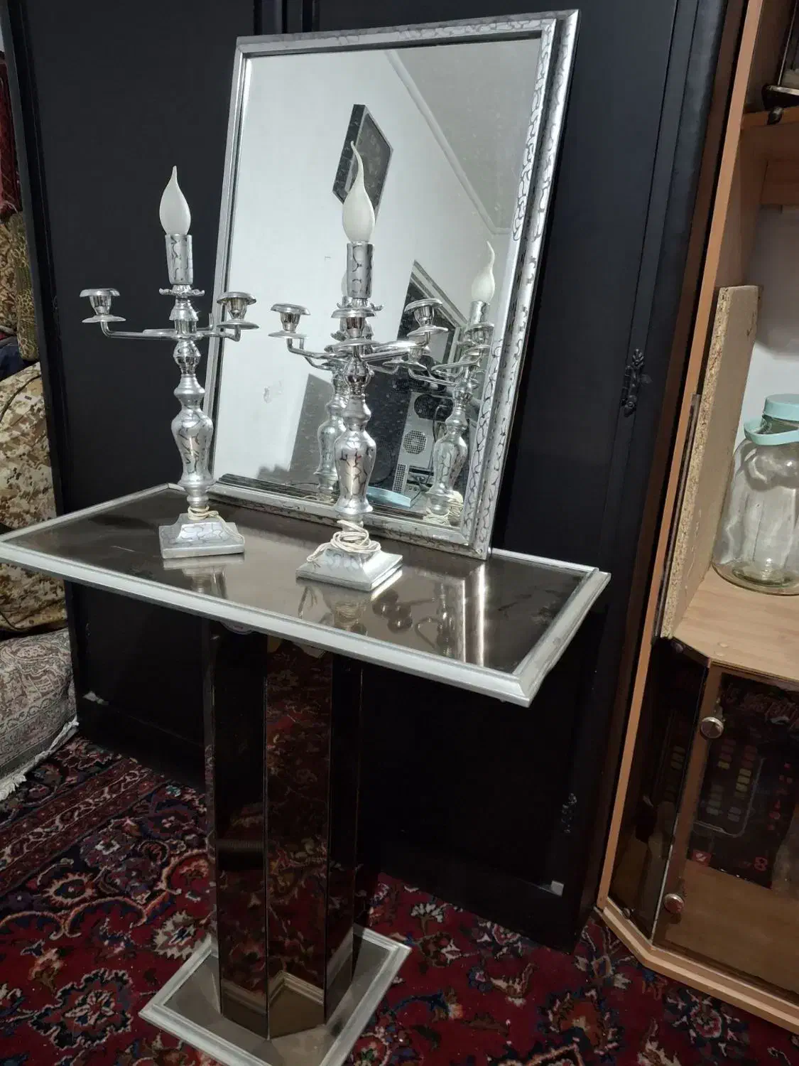 آینه وشمعدان|کلکسیون اشیاء عتیقه|اسدآباد, |دیوار