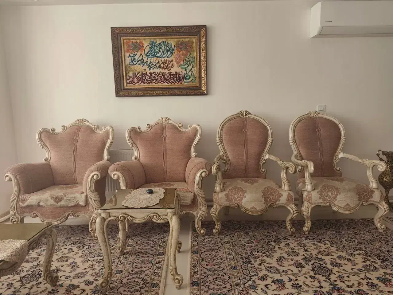 مبل ۹ نفره با چوب راش|مبلمان خانگی و میز عسلی|مراغه, |دیوار