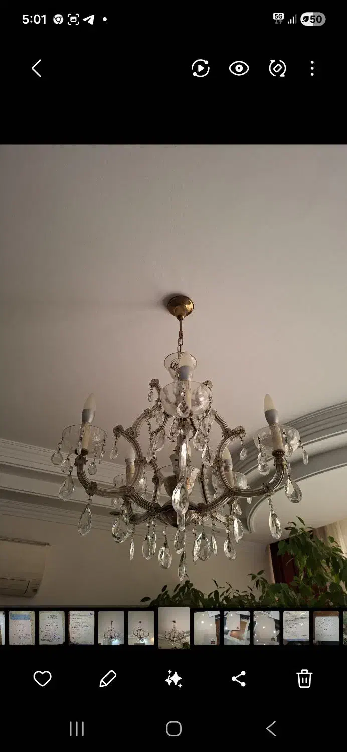 لوستر کریستال کلاسیک|لوستر و چراغ آویز|تهران, تهرانپارس غربی|دیوار