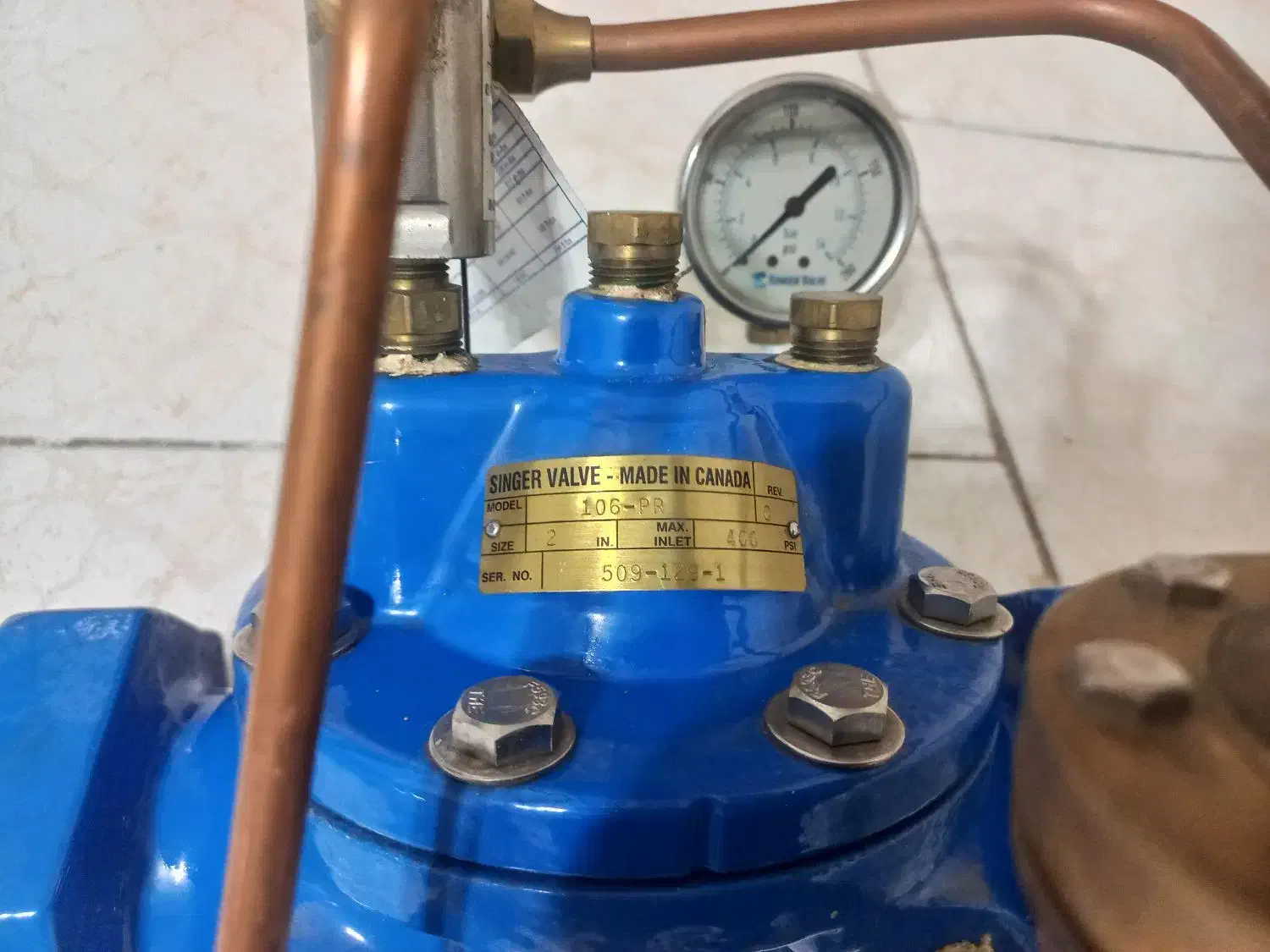 شیرفشارشکنsinger valveکانادا|ماشین‌آلات صنعتی|تهران, جوادیه تهرانپارس|دیوار