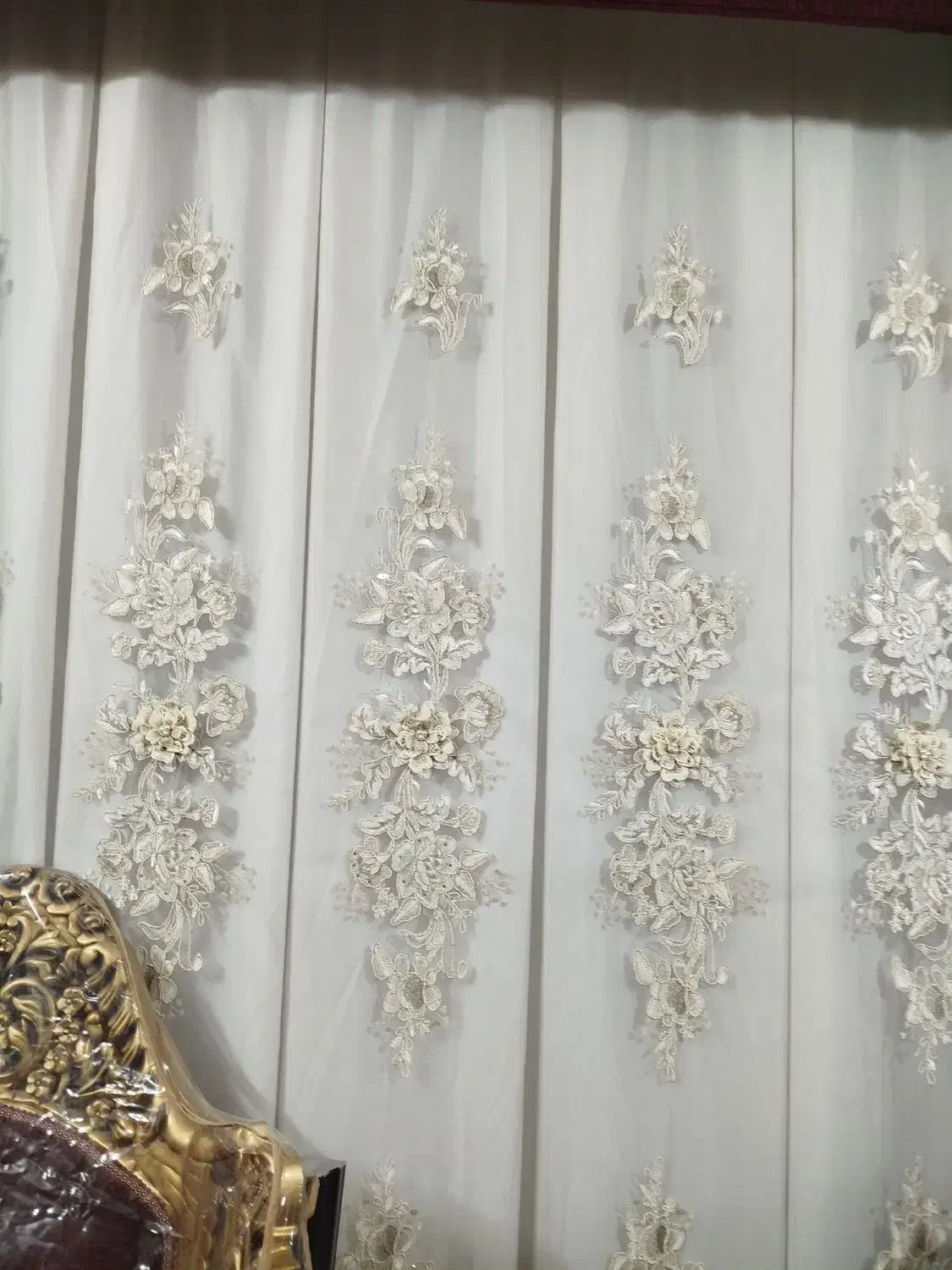 پرده با آستر کرمی پرده با فاکتور هست ۶۸۰۰|پرده، رانر، رومیزی|قم, شهرک امام حسن|دیوار