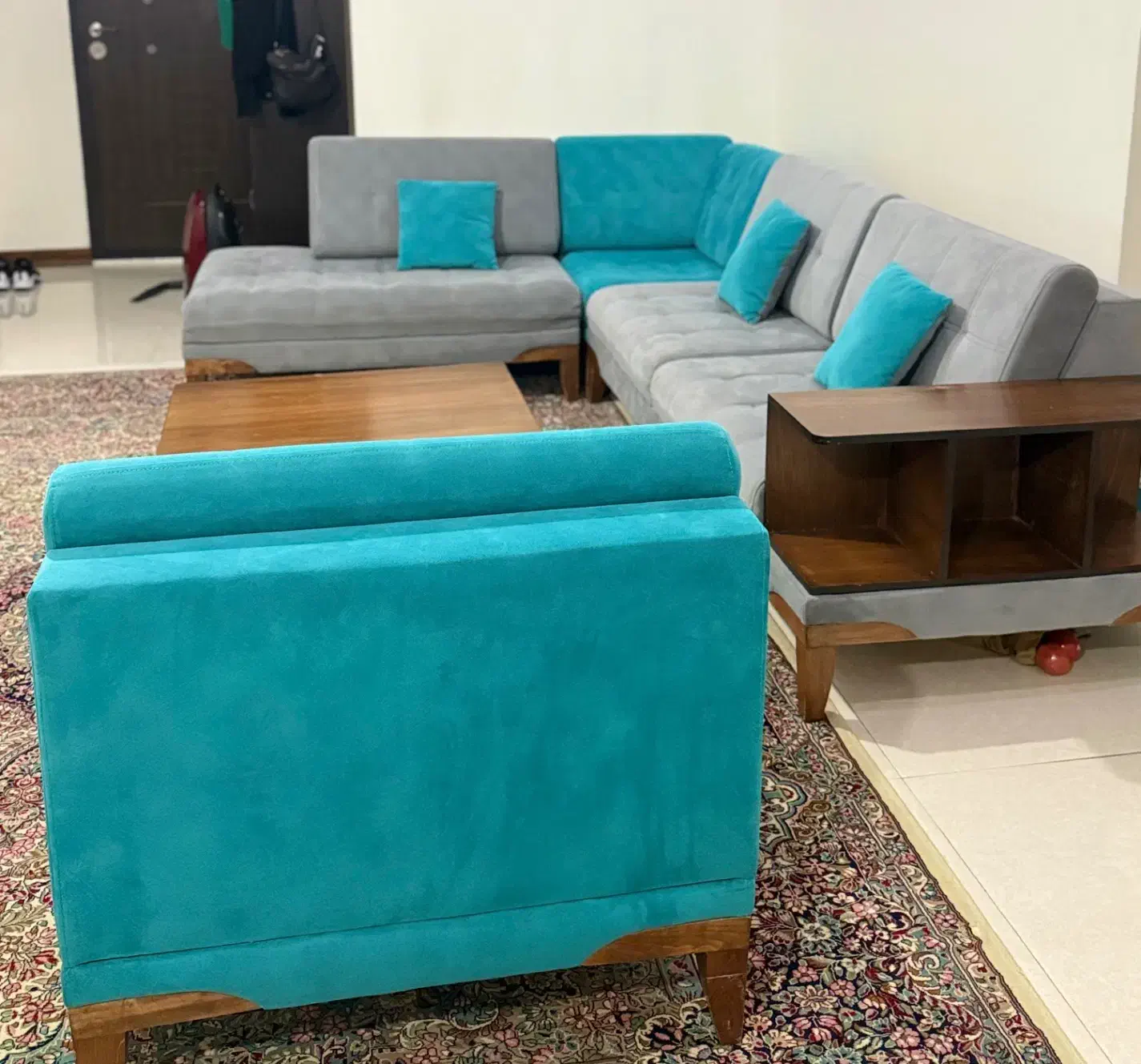 مبل ال ۷ نفره راحتی و میز نهارخوری ۶ نفره|مبلمان خانگی و میز عسلی|تهران, آذربایجان|دیوار