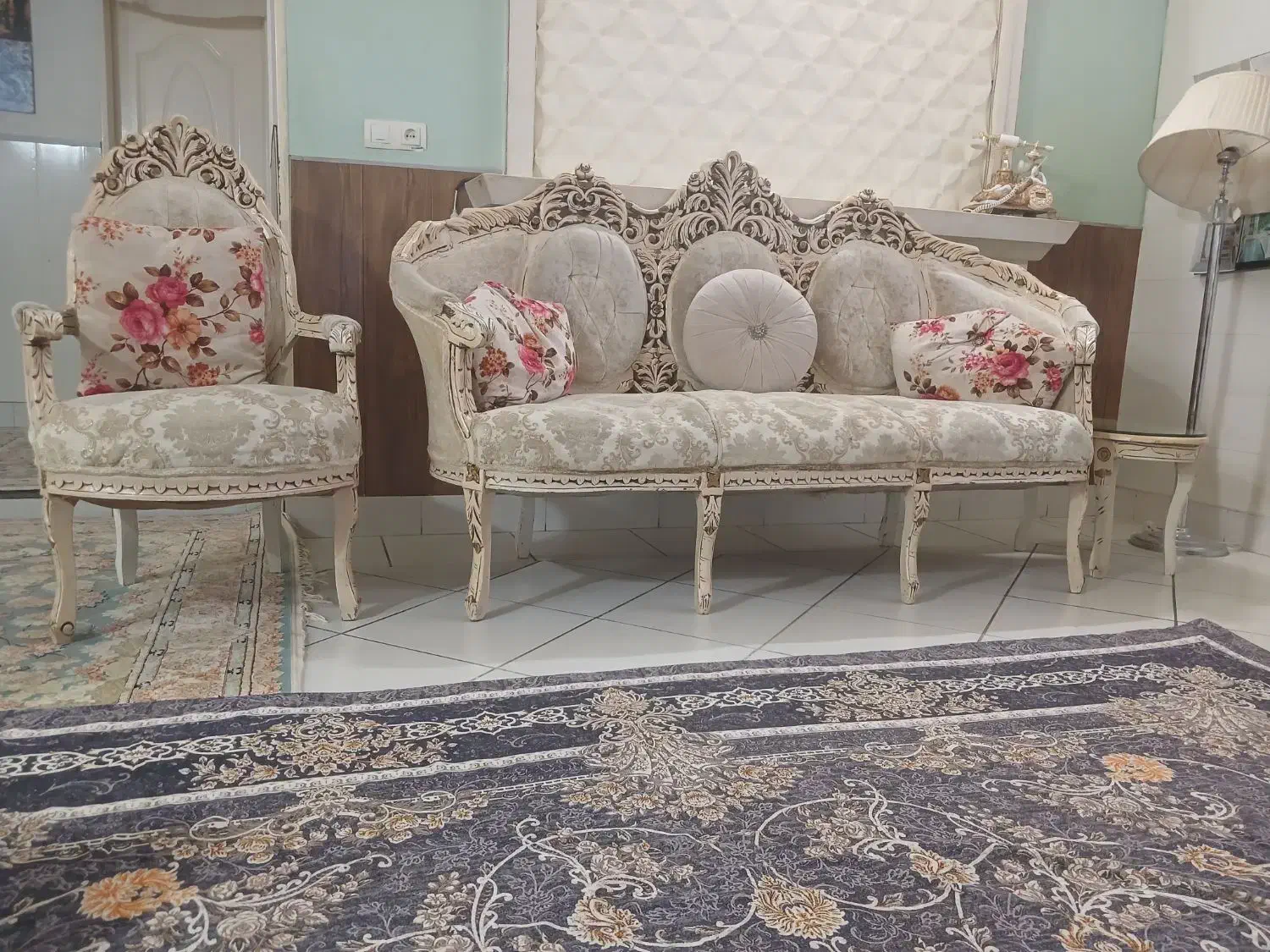 مبل سلطنتی ۸ نفره|مبلمان خانگی و میز عسلی|بجنورد, |دیوار