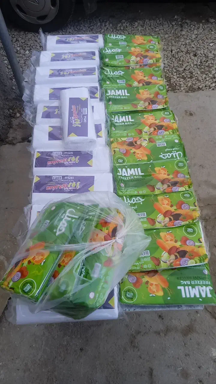 فروش نایلون فریزرچسبی وسفره یک بارمصرف|ظروف نگهدارنده، پلاستیکی، یکبارمصرف|چرداول, |دیوار