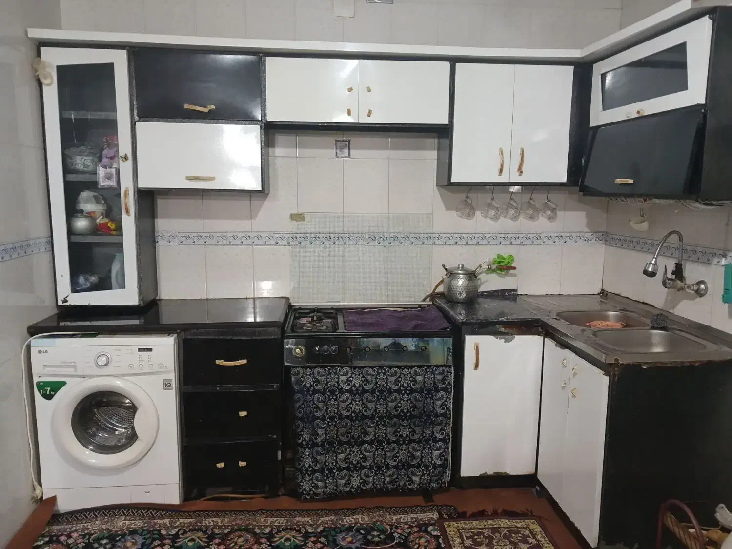 کابینت کار کرده|آب‌چکان و نظم‌دهنده ظروف|آق قلا, |دیوار