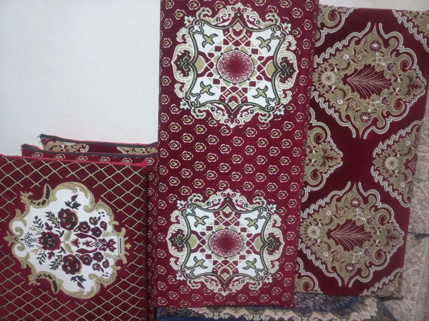 ۶عدد پشتی سرمه ای ۱۰۰۰شانه|فرش|قیدار, |دیوار