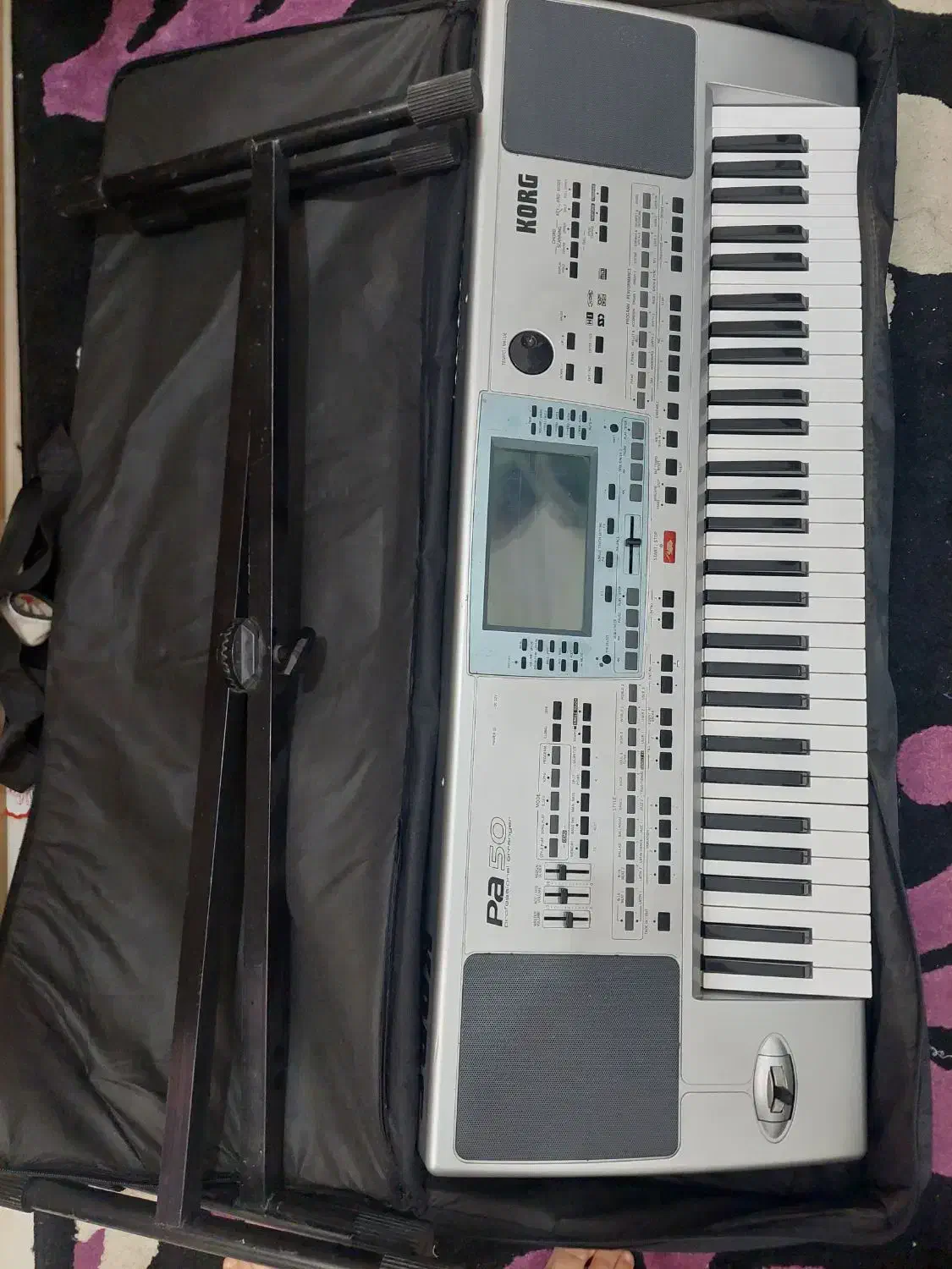 ارگ pa50 تبدیل ۸۰ با کاور و پایه|پیانو، کیبورد، آکاردئون|قائمشهر, |دیوار