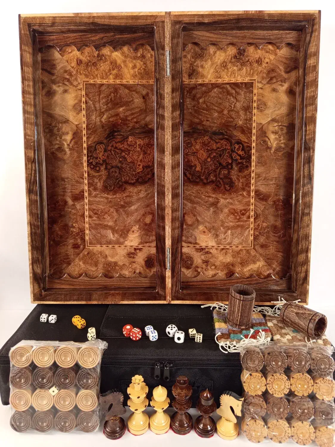 شطرنج تخته نرد ریشه چوب گردو کادویی مهره کیف تاس|اسباب‌بازی بچه|تهران, تهرانپارس جنوبی|دیوار
