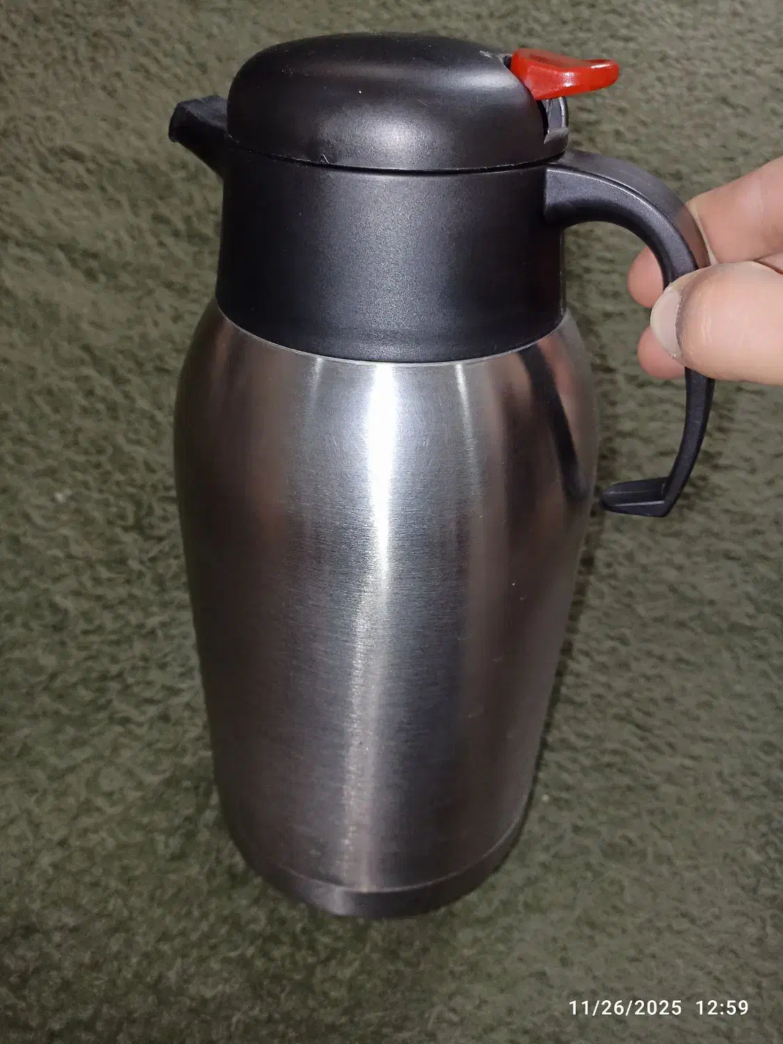 فلاسک استیل بزرگ ۲ لیتری|ظروف نگهدارنده، پلاستیکی، یک‌بارمصرف|اردبیل, |دیوار