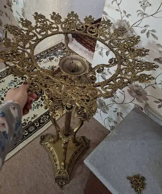 کنار سالنی ظرف میوه آلیاژ با روکش برنز|ظروف سرو و پذیرایی|چالوس, |دیوار