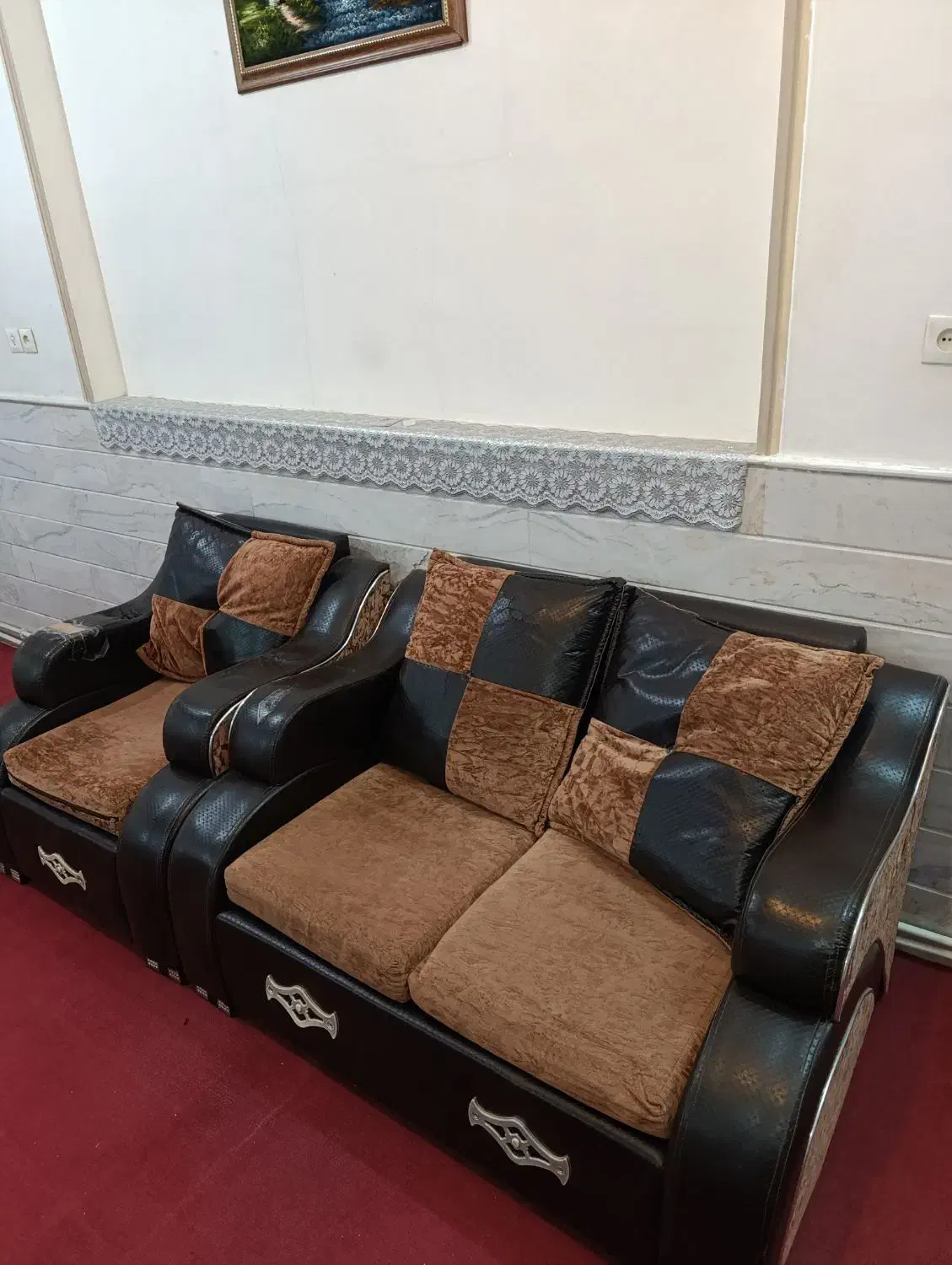 مبل ۶ نفره|مبلمان خانگی و میز عسلی|قم, شهرک امام حسن|دیوار