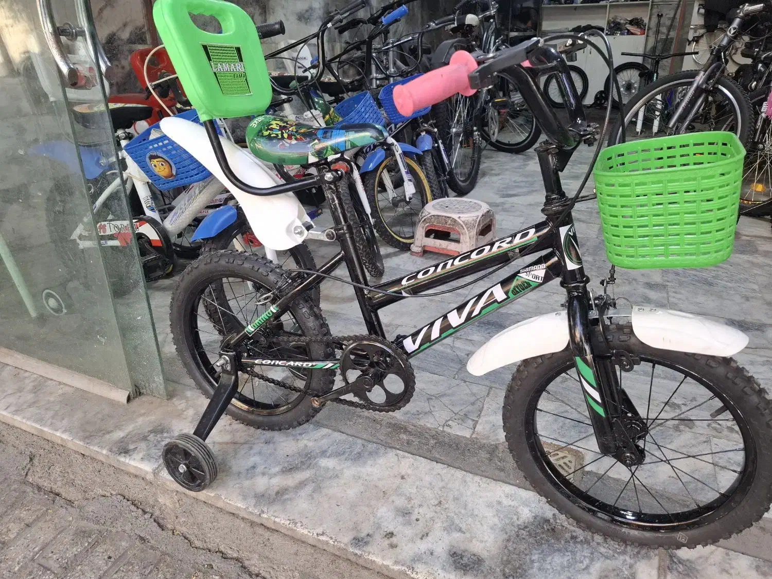 دوچرخه ۱۶ مشکی سبز|دوچرخه، اسکیت، اسکوتر|مشهد, شهید آوینی|دیوار