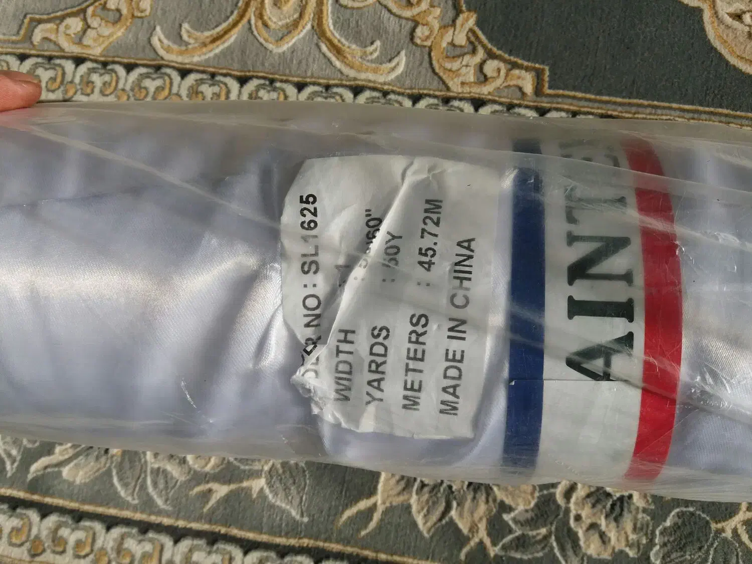 پارچه ساتن سفید رول کامل|لباس|باغ ملک, |دیوار