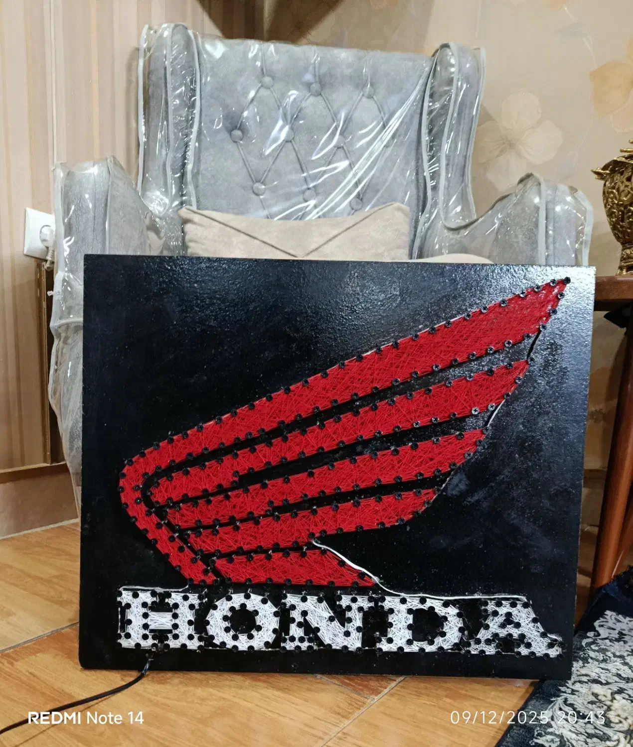 تابلو سه بعدی هندا ال ای دی دار پیچ و نخ|تابلو، نقاشی، عکس|فردیس, ثابتی|دیوار