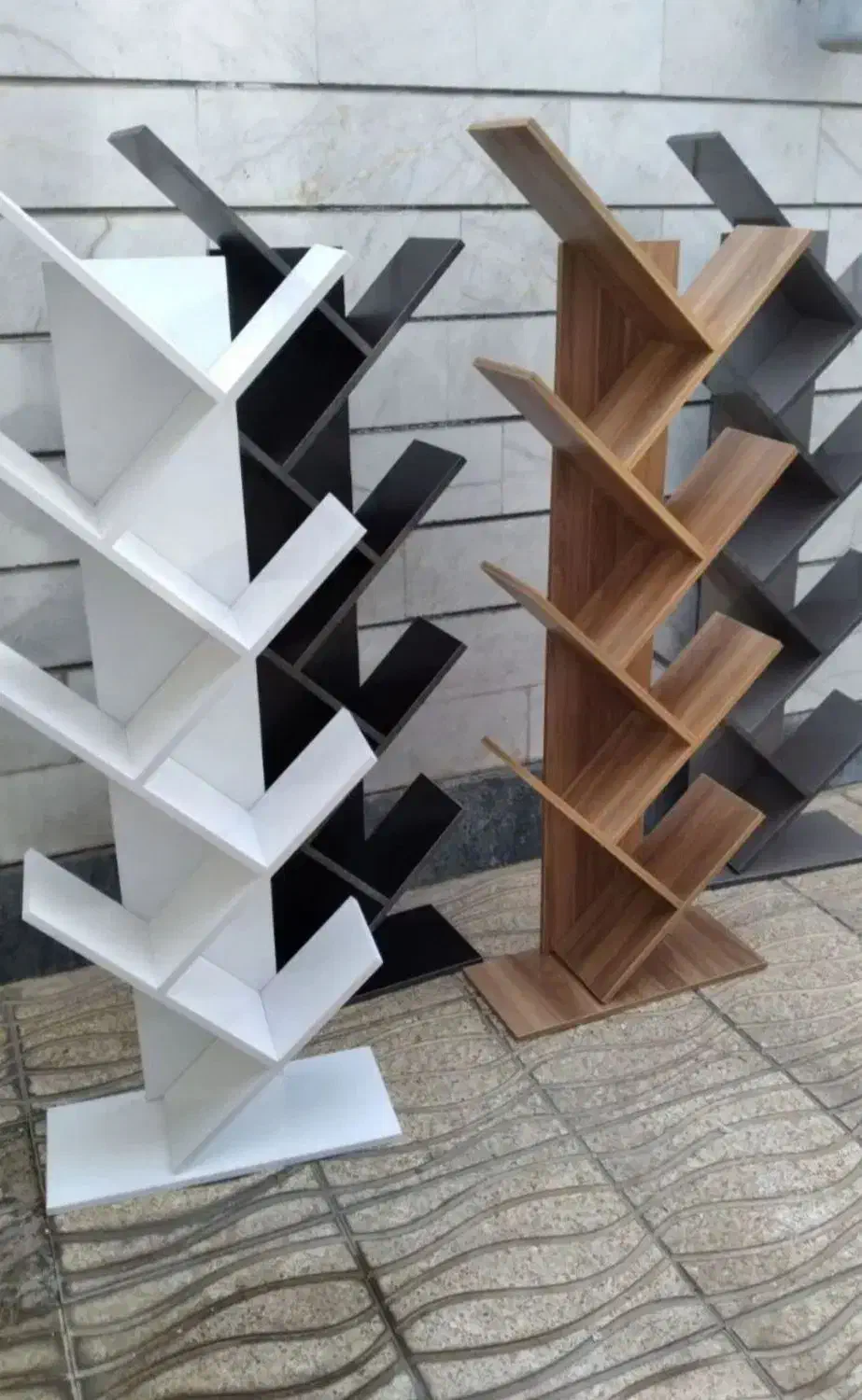 کتابخانه درختی کم جا|کتابخانه، شلف، قفسه‌های دیواری|تبریز, |دیوار