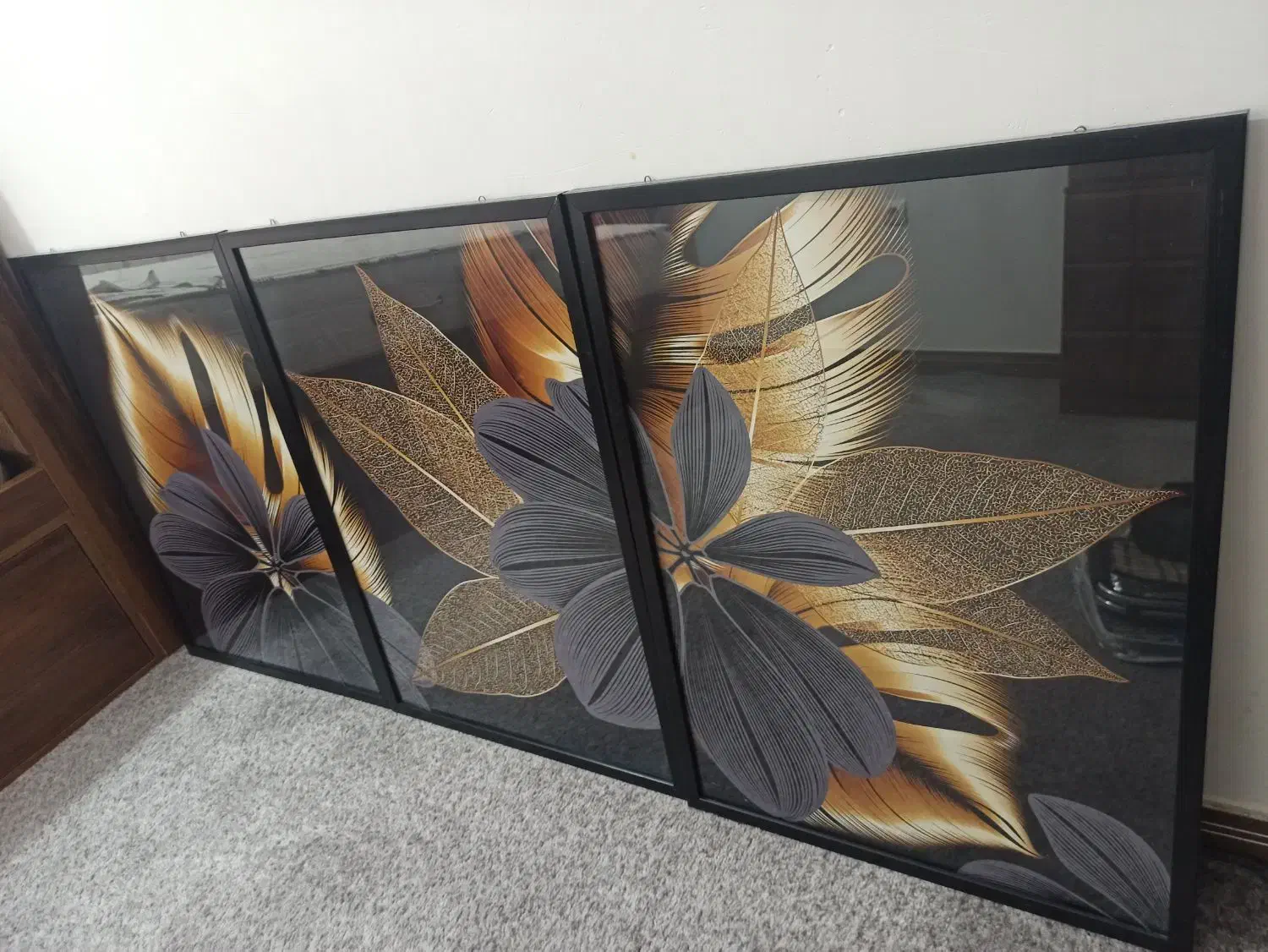 تابلوی سه تیکه لاکچری|تابلو، نقاشی، عکس|ایلام, |دیوار