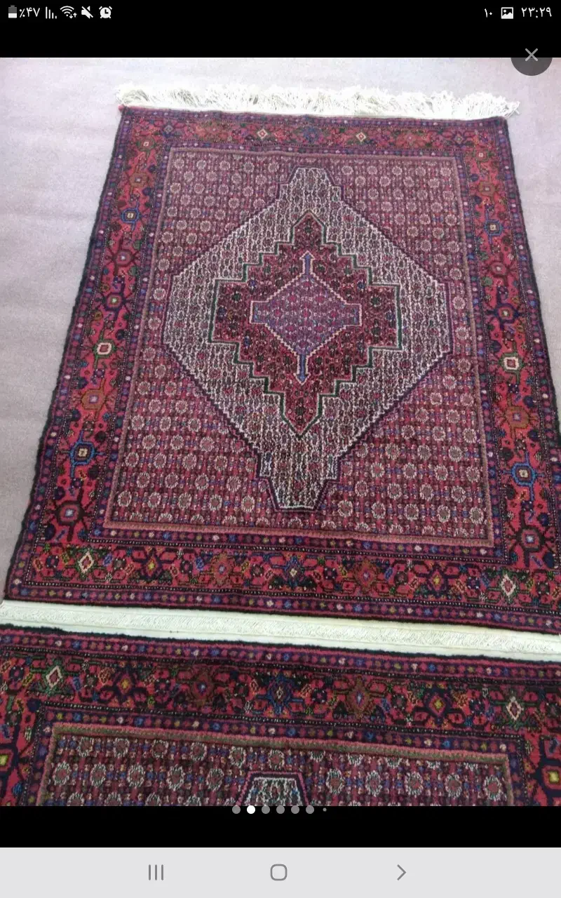 فرش دست بافت کوردی ژیرجانمازی،پشم،تک پو،سالم وتمیز|فرش|سنندج, |دیوار