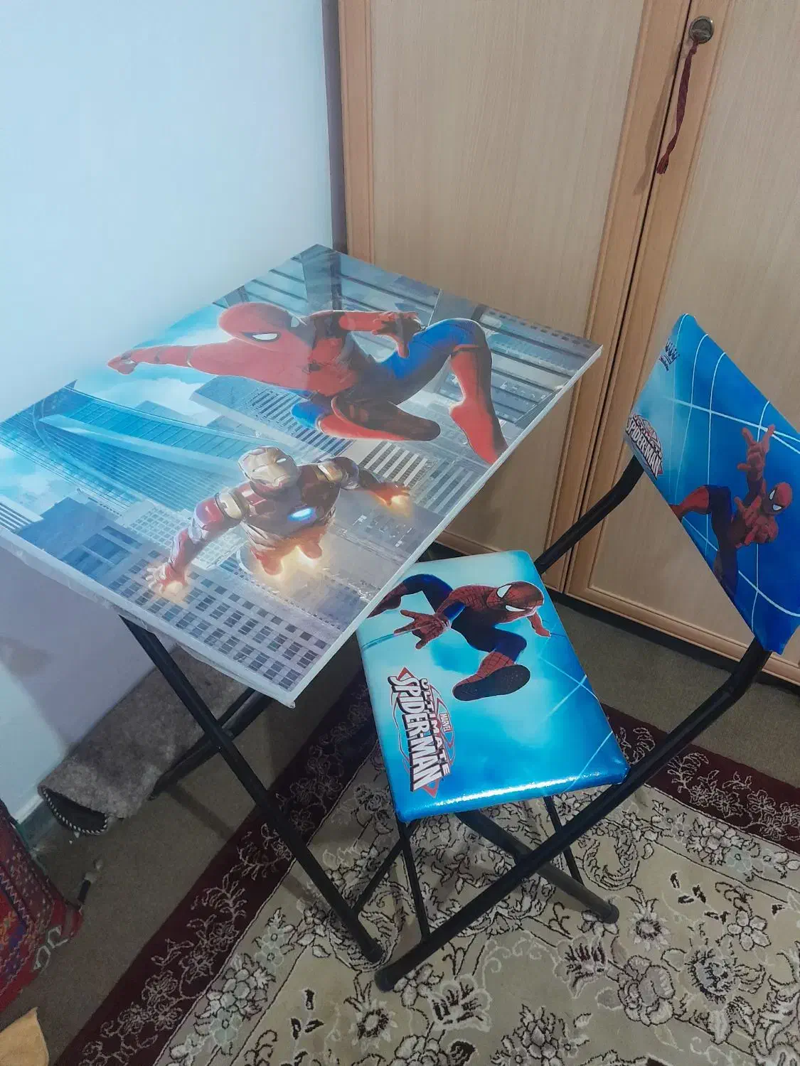 میز تحریر مدرسه ای مرد عنکبوتی|میز تحریر و کامپیوتر|گنبد کاووس, |دیوار