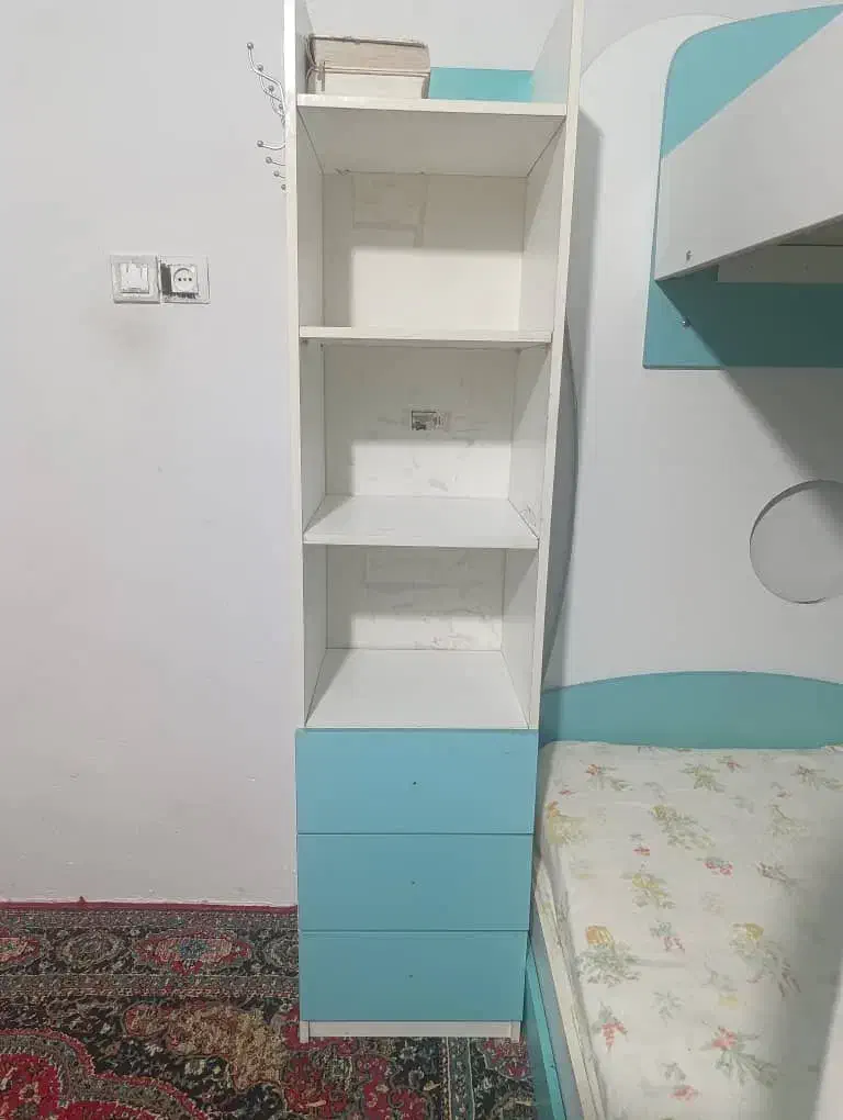 تخت خواب ۲ طبقه نوجوان|تخت و سرویس خواب|زاهدان, |دیوار