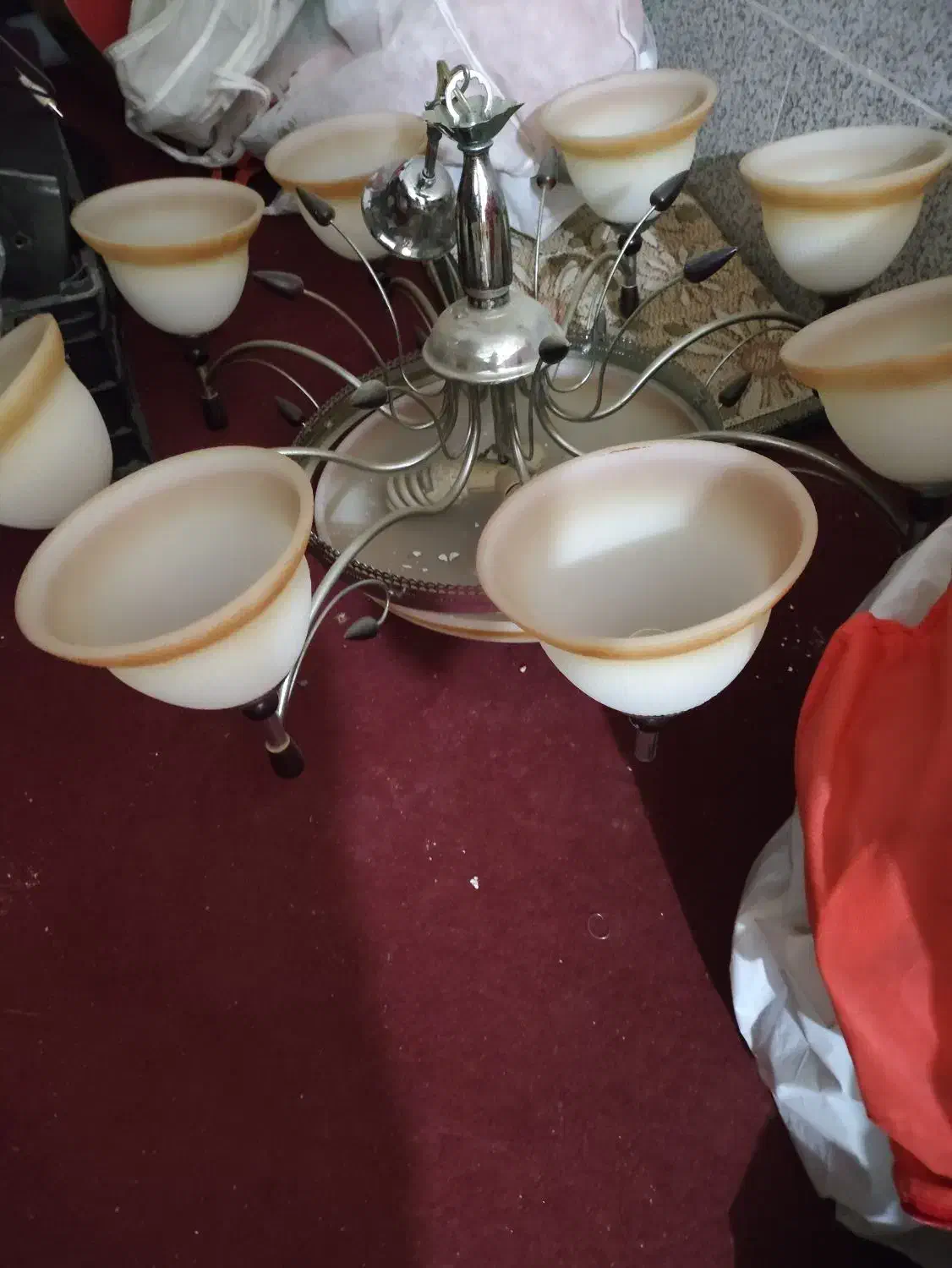 لوستر ۸ شاخه|لوستر و چراغ آویز|گرگان, |دیوار