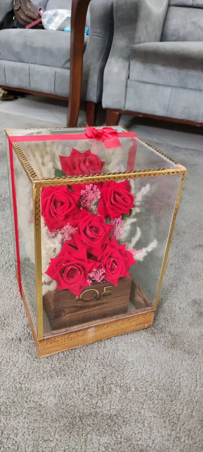 باکس گل شیشه ای ۶ شاخه|گل مصنوعی|تهران, نارمک|دیوار