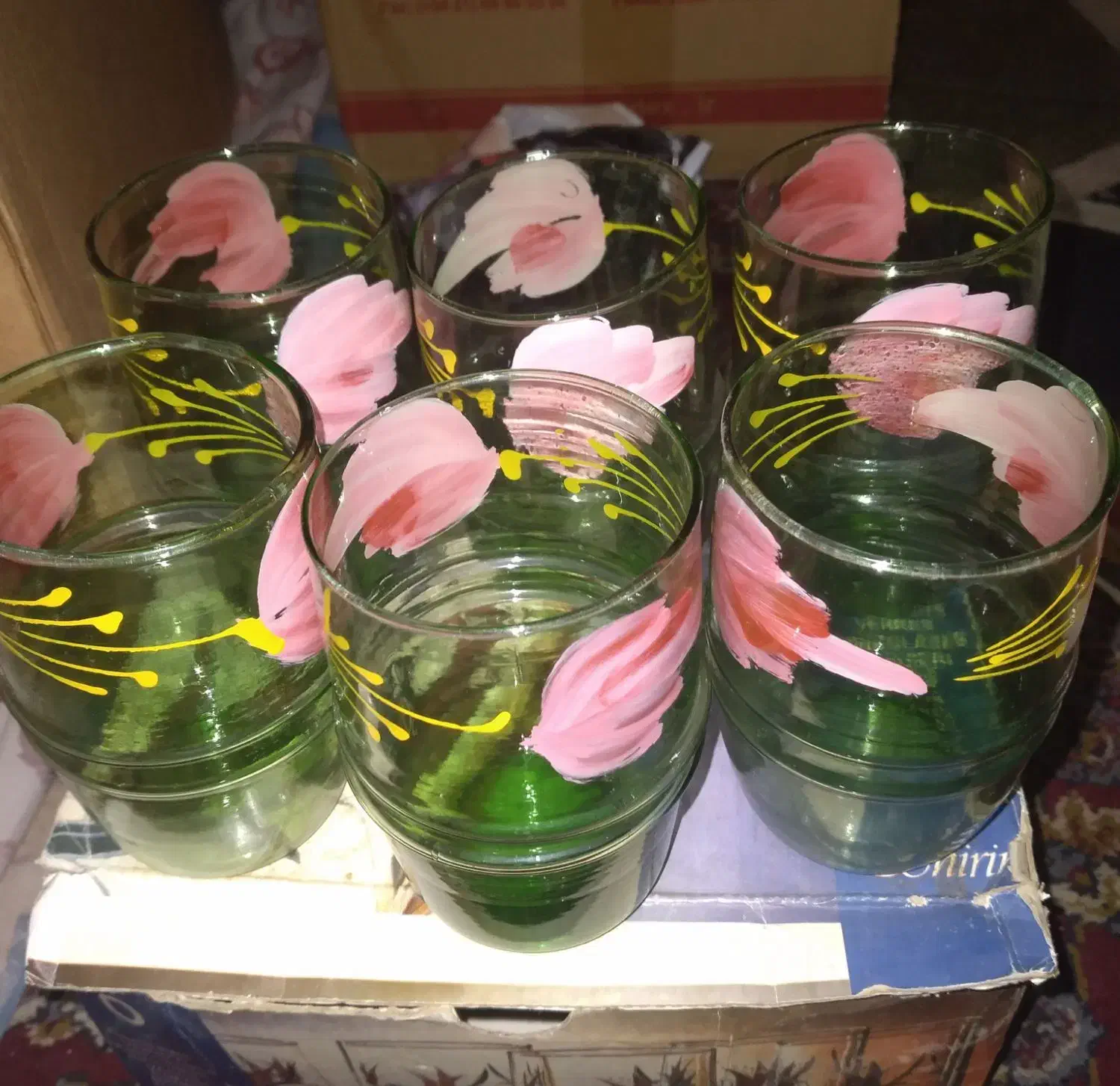 پارچ و لیوان بلور قدیمی سالم .اکبند|کلکسیون اشیاء عتیقه|قزوین, |دیوار