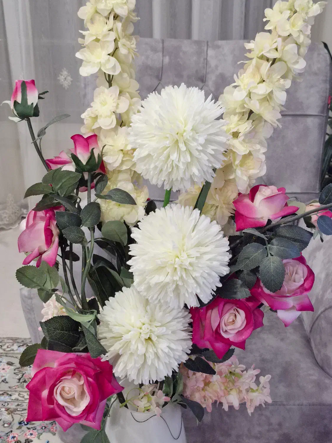 گل مصنوعی به همراه گلدان شیشه ای|گل مصنوعی|تهران, پاسداران|دیوار