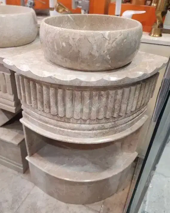 روشویی سنگی با آینه|لوازم سرویس بهداشتی|خرمآباد, |دیوار